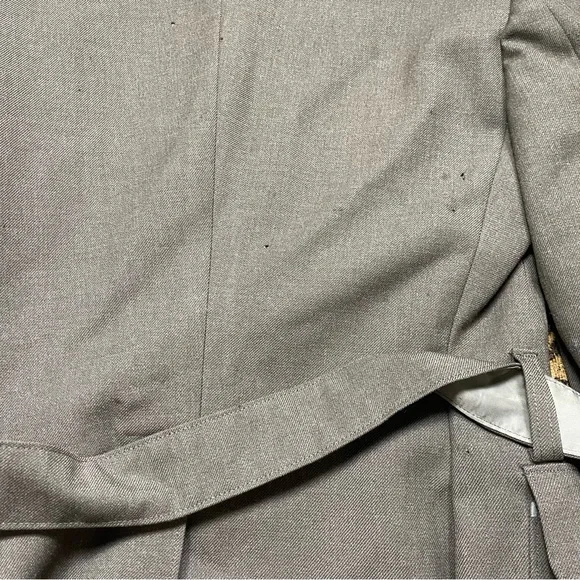 Vtg Military MAN'S WOOL SERGE GREEN Jacket WITH BELT Size 34 - Picture 10 of 10